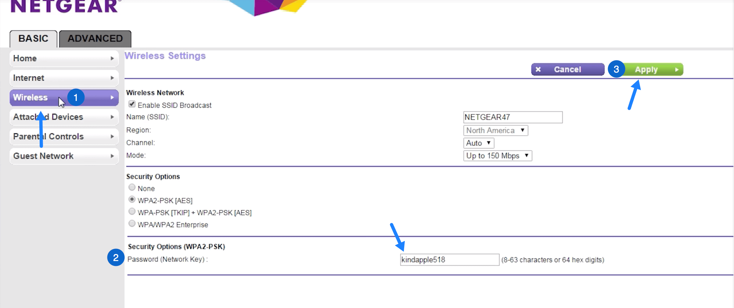 change router mac address netgear