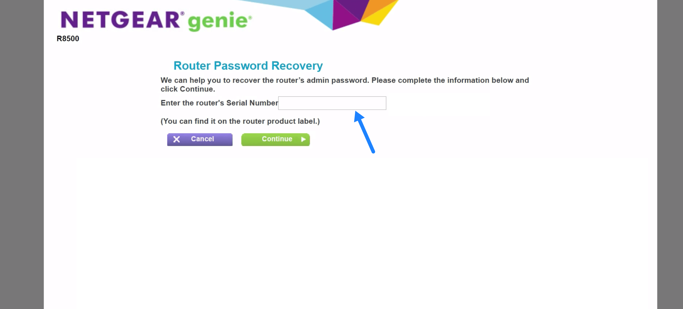 netgear wifi password recovery